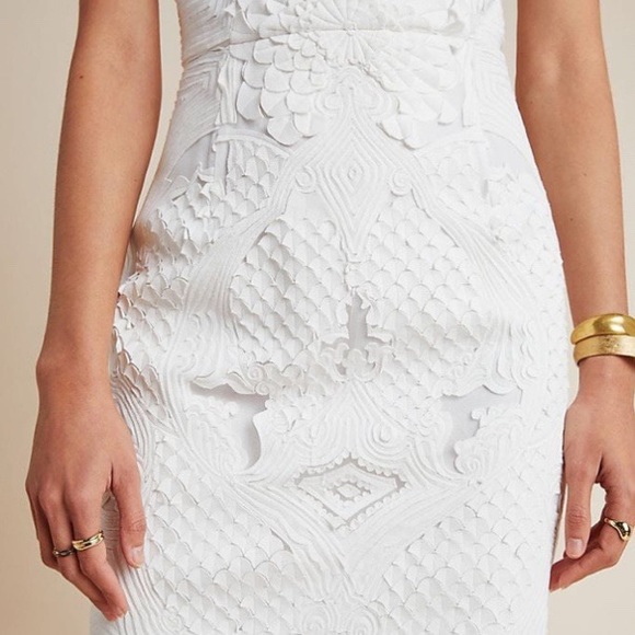 Pankaj and Nidhi Joelle white short sleeve dress 2 - Picture 4 of 14